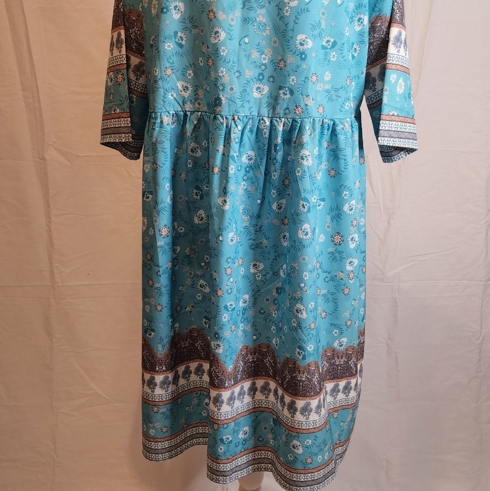 Boheltz Women's V-neck Boho Dress - Picture 10 of 12